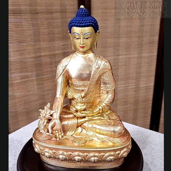 铜鎏金-药师佛像(15cm)