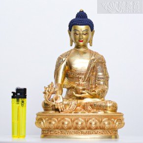 铜鎏金-药师佛像(21.5cm)
