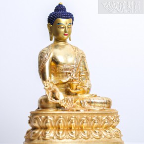 铜鎏金-药师佛像(22cm)-3