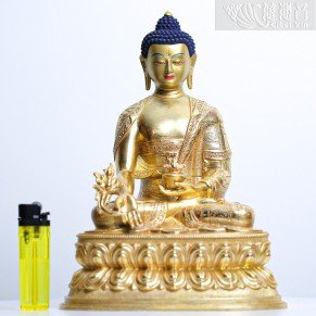 铜鎏金-药师佛像(22cm)-2