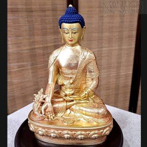 铜鎏金-药师佛像(15cm)