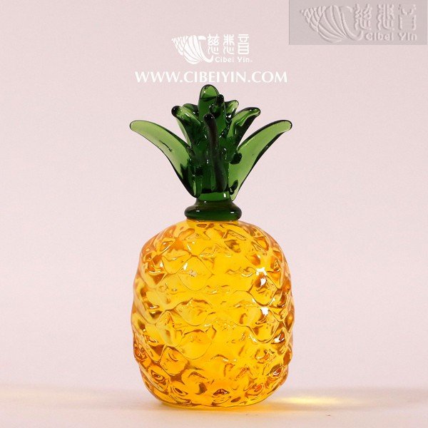 "Prosperity Pineapple" Glaze Crystal Ornament