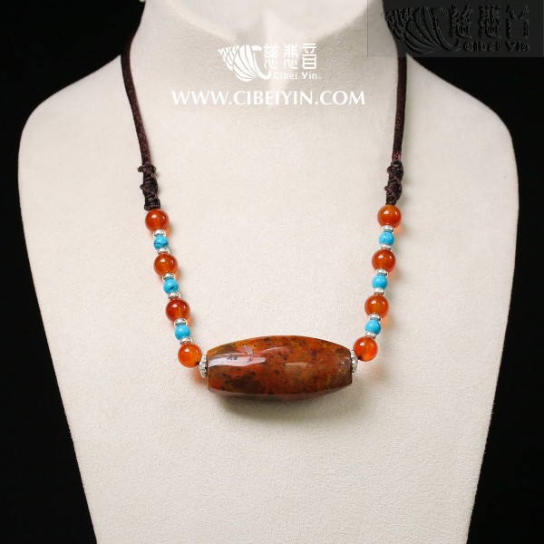 True Fire Stone Necklace-18-016 No4