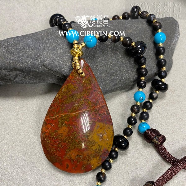 True Fire Stone Necklace-18-018 No3