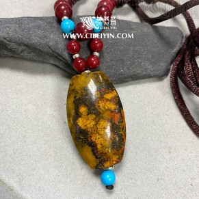 True Fire Stone Necklace-18-017 No2