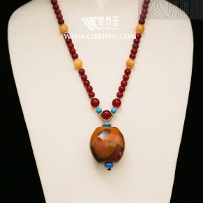 True Fire Stone Necklace-18-022