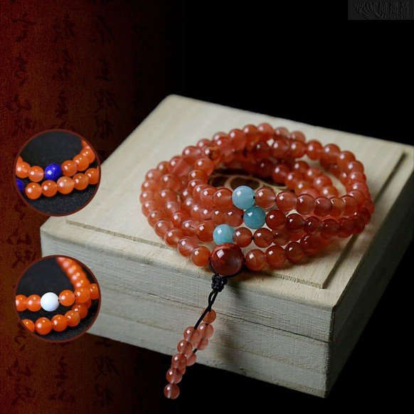Southern Red Agate 108 prayer beads